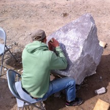 Carving boulder