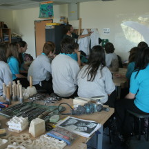 Stone carving workshop in local School